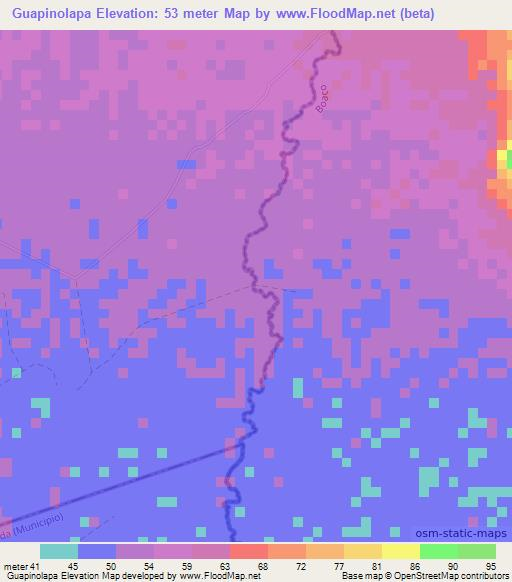 Guapinolapa,Nicaragua Elevation Map