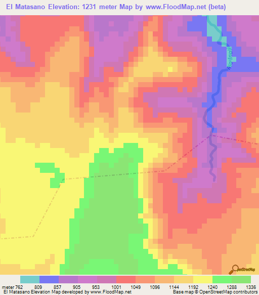 El Matasano,Nicaragua Elevation Map