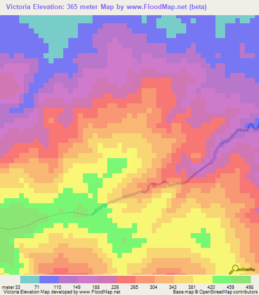 Victoria,Costa Rica Elevation Map