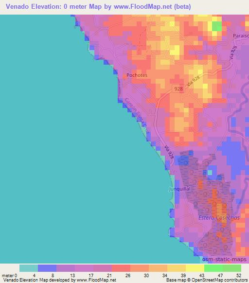 Venado,Costa Rica Elevation Map