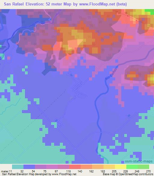San Rafael,Costa Rica Elevation Map