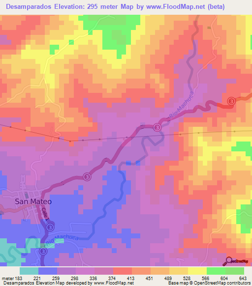 Desamparados,Costa Rica Elevation Map