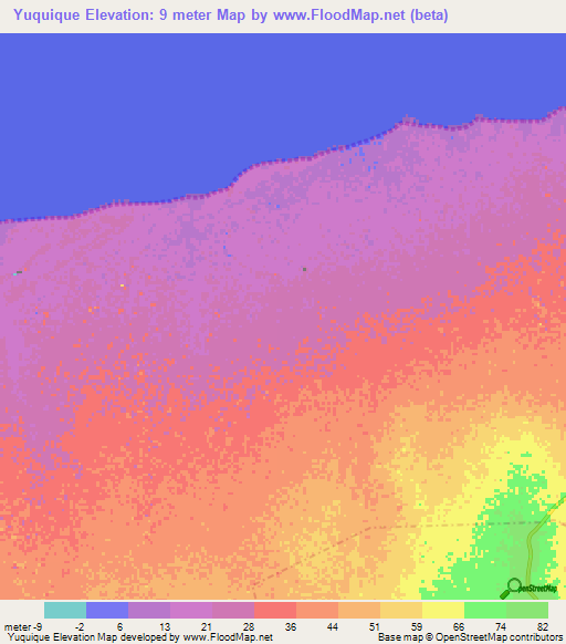 Yuquique,Venezuela Elevation Map