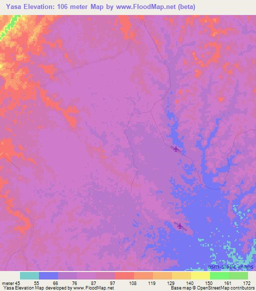 Yasa,Venezuela Elevation Map