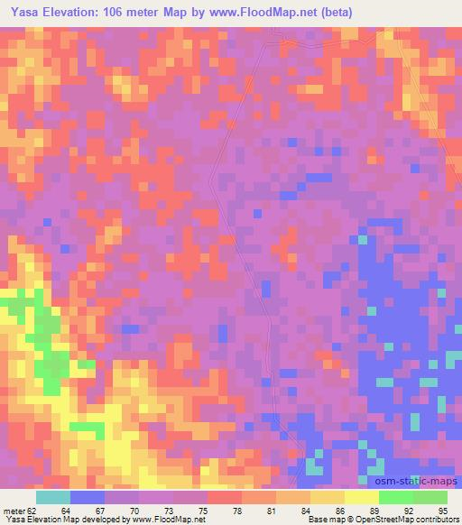 Yasa,Venezuela Elevation Map