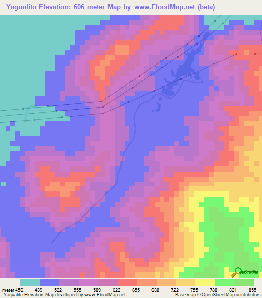Yagualito,Venezuela Elevation Map