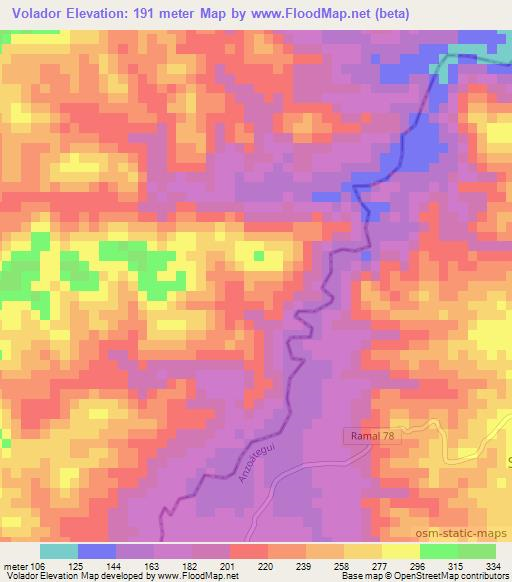 Volador,Venezuela Elevation Map