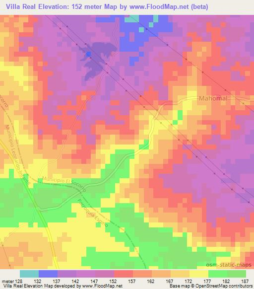 Villa Real,Venezuela Elevation Map