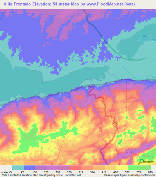 Villa Frontado,Venezuela Elevation Map
