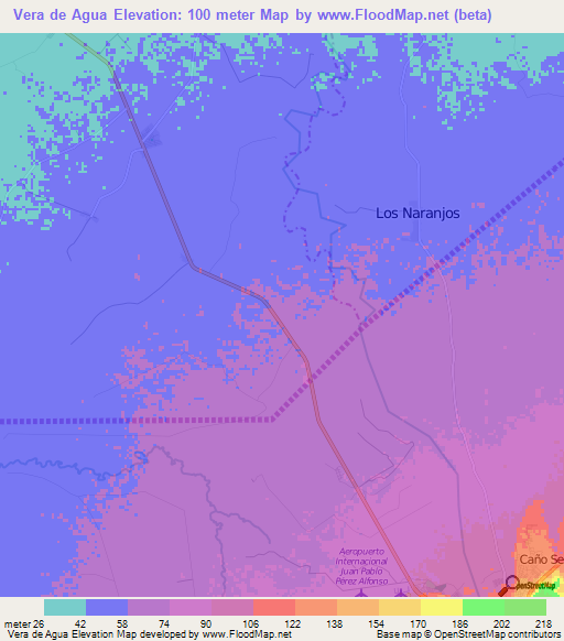 Vera de Agua,Venezuela Elevation Map