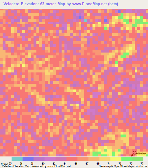 Veladero,Venezuela Elevation Map