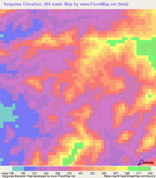 Varguitas,Venezuela Elevation Map