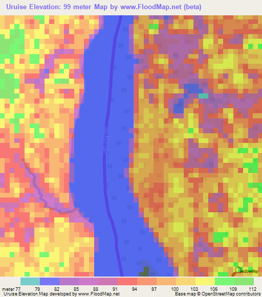 Uruise,Venezuela Elevation Map
