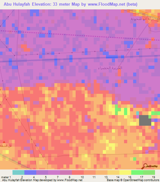 Abu Hulayfah,Egypt Elevation Map