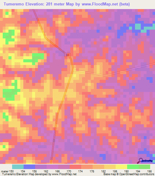 Tumeremo,Venezuela Elevation Map