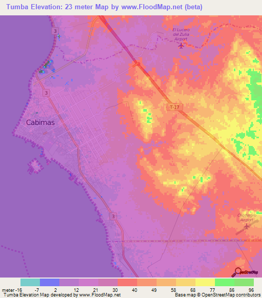Tumba,Venezuela Elevation Map