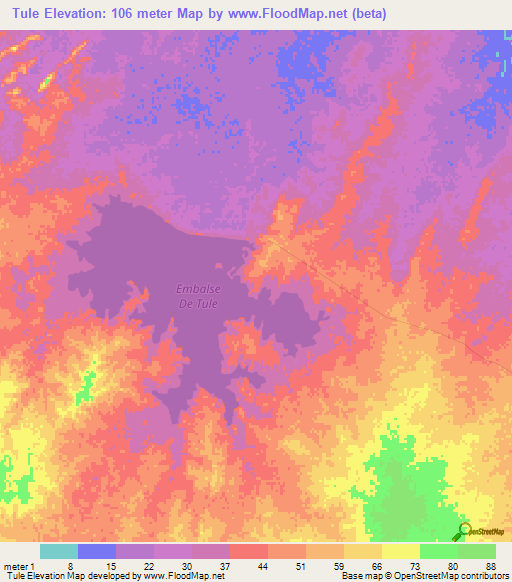 Tule,Venezuela Elevation Map