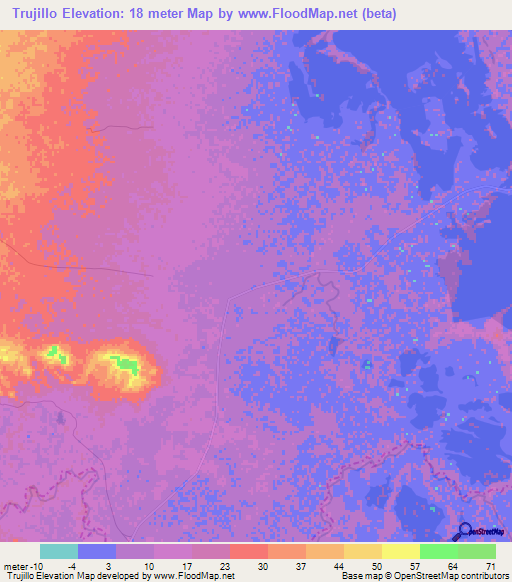 Trujillo,Venezuela Elevation Map