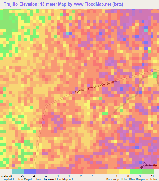Trujillo,Venezuela Elevation Map