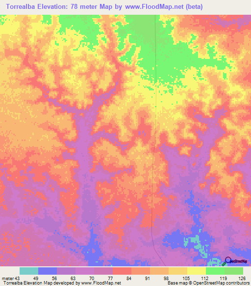 Torrealba,Venezuela Elevation Map