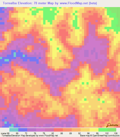 Torrealba,Venezuela Elevation Map