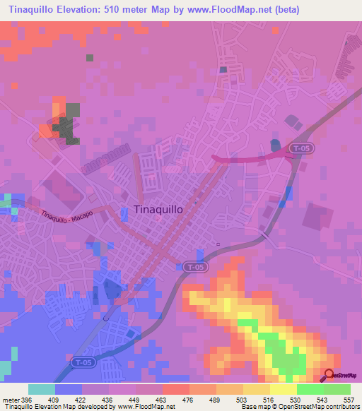 Tinaquillo,Venezuela Elevation Map