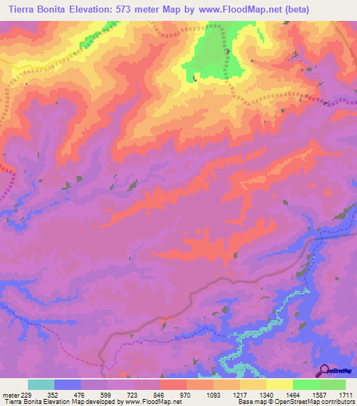 Tierra Bonita,Venezuela Elevation Map