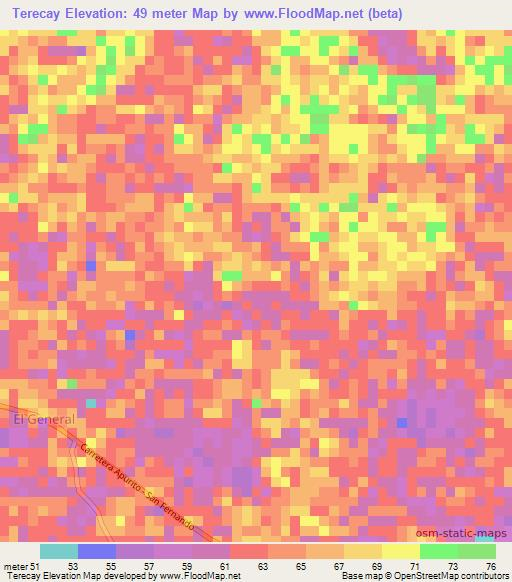 Terecay,Venezuela Elevation Map
