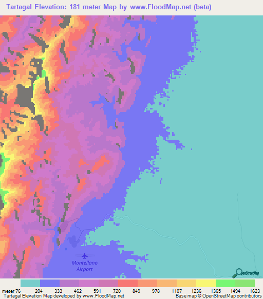 Tartagal,Venezuela Elevation Map