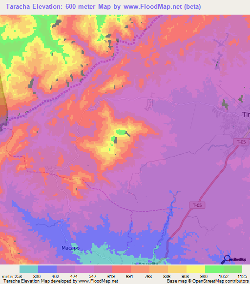 Taracha,Venezuela Elevation Map