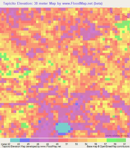 Tapicito,Venezuela Elevation Map