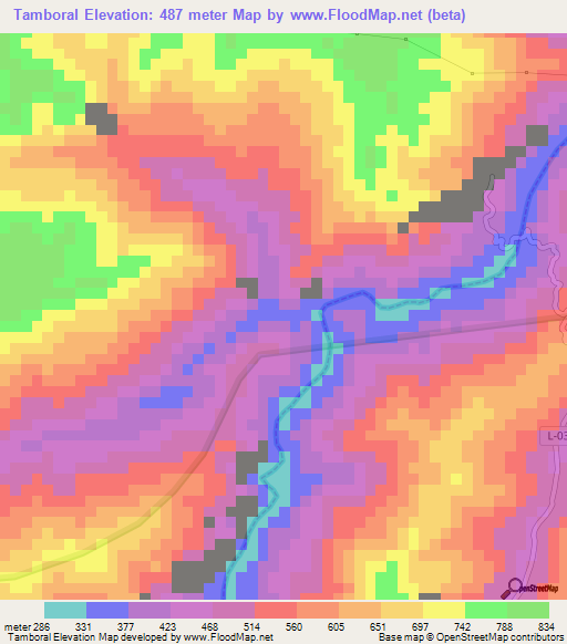 Tamboral,Venezuela Elevation Map