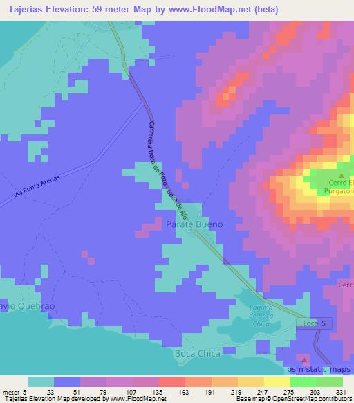 Tajerias,Venezuela Elevation Map