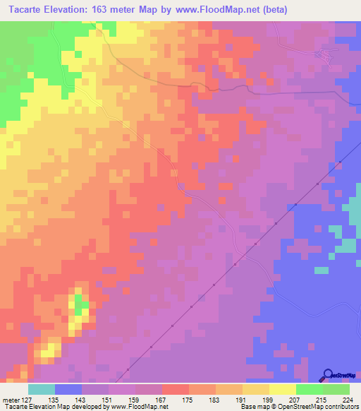 Tacarte,Venezuela Elevation Map