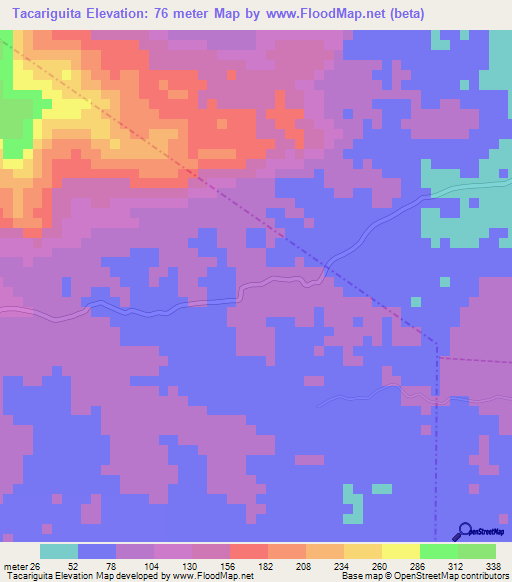 Tacariguita,Venezuela Elevation Map