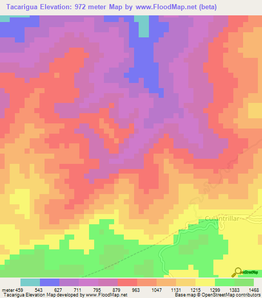 Tacarigua,Venezuela Elevation Map