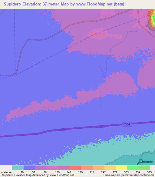 Supidero,Venezuela Elevation Map