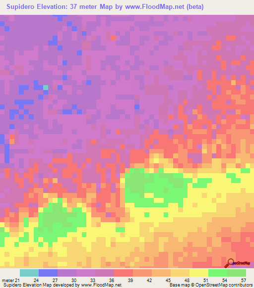 Supidero,Venezuela Elevation Map