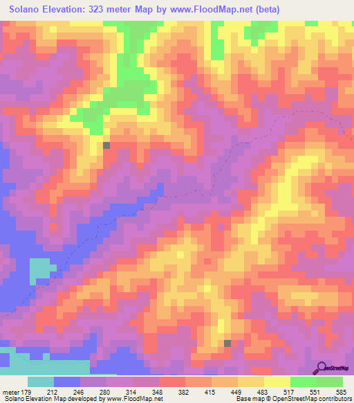 Solano,Venezuela Elevation Map