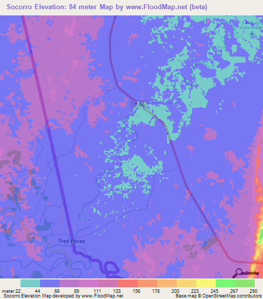 Socorro,Venezuela Elevation Map