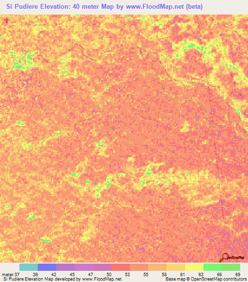 Si Pudiere,Venezuela Elevation Map