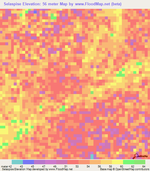 Selaspise,Venezuela Elevation Map