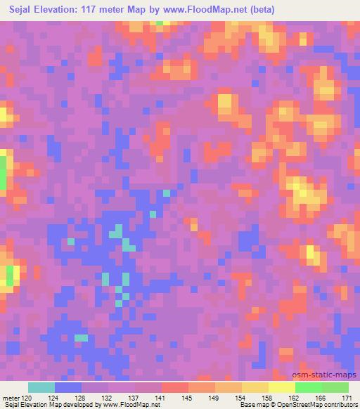 Sejal,Venezuela Elevation Map