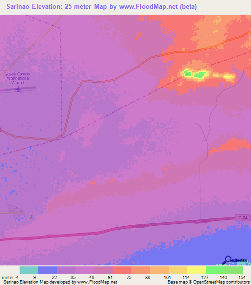 Sarinao,Venezuela Elevation Map