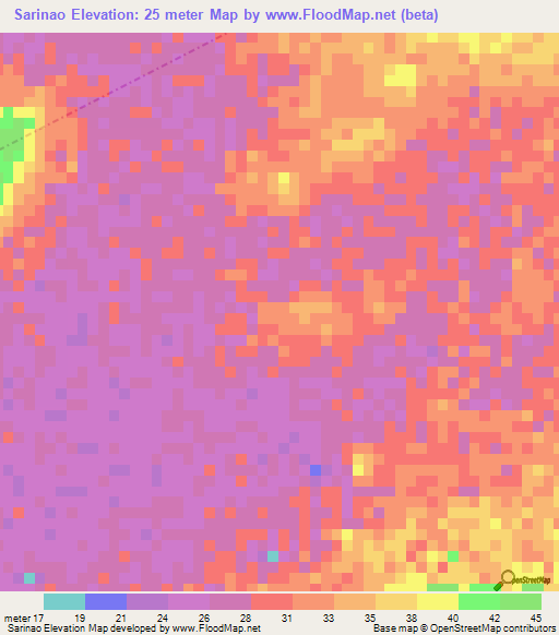 Sarinao,Venezuela Elevation Map