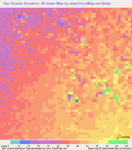 San Vicente,Venezuela Elevation Map