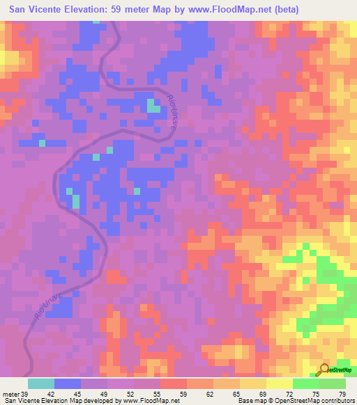 San Vicente,Venezuela Elevation Map
