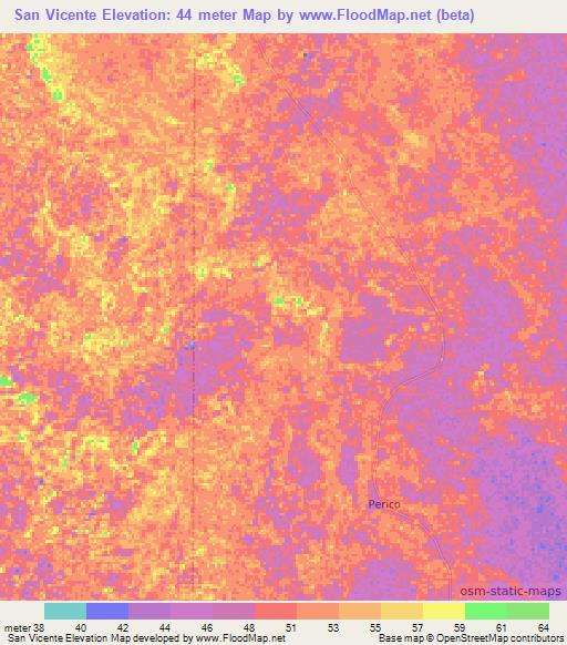 San Vicente,Venezuela Elevation Map