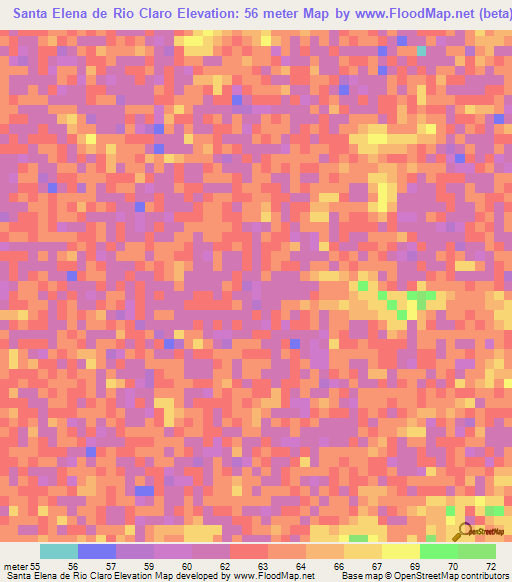 Santa Elena de Rio Claro,Venezuela Elevation Map