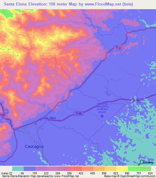 Santa Elena,Venezuela Elevation Map